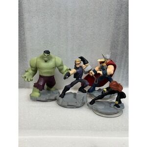 Disney Infinity Marvel Avengers Hulk Hawkeye Thor‎ Black Widow Figures 2.0